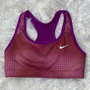 Nike Girl's Athletic Burgundy and Violet Sports Bra Size XS